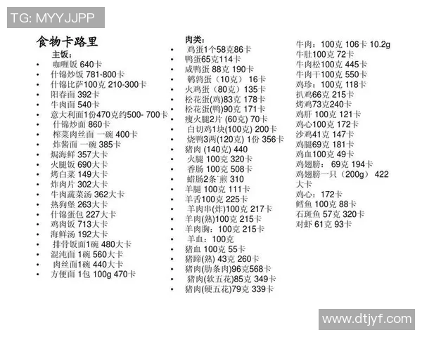 食物能量指南：掌握卡路里，健康生活